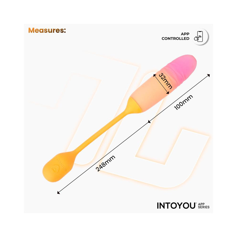 NexEgg Motion Huevo Vibrador con Thrusting App Naranja/Rosa