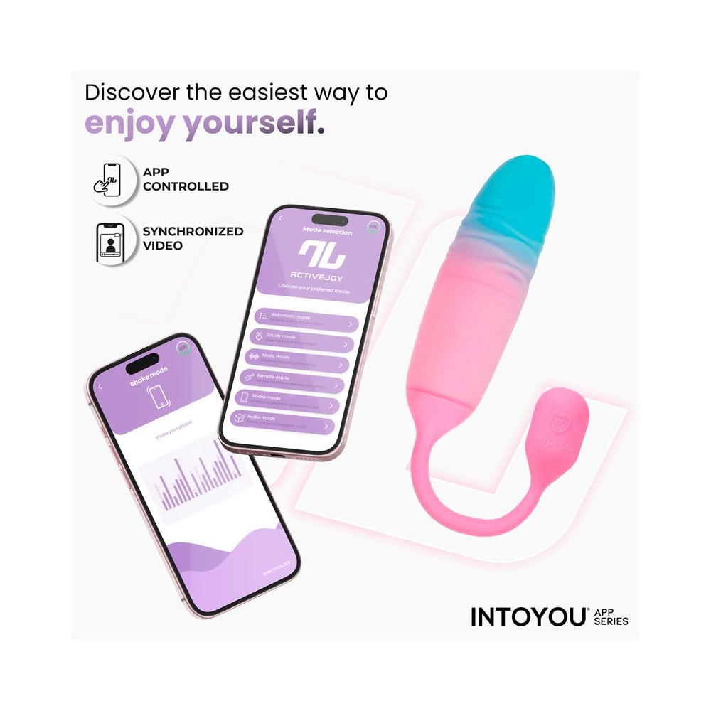 NexEgg Motion Huevo Vibrador con Thrusting App Rosa/Turquesa