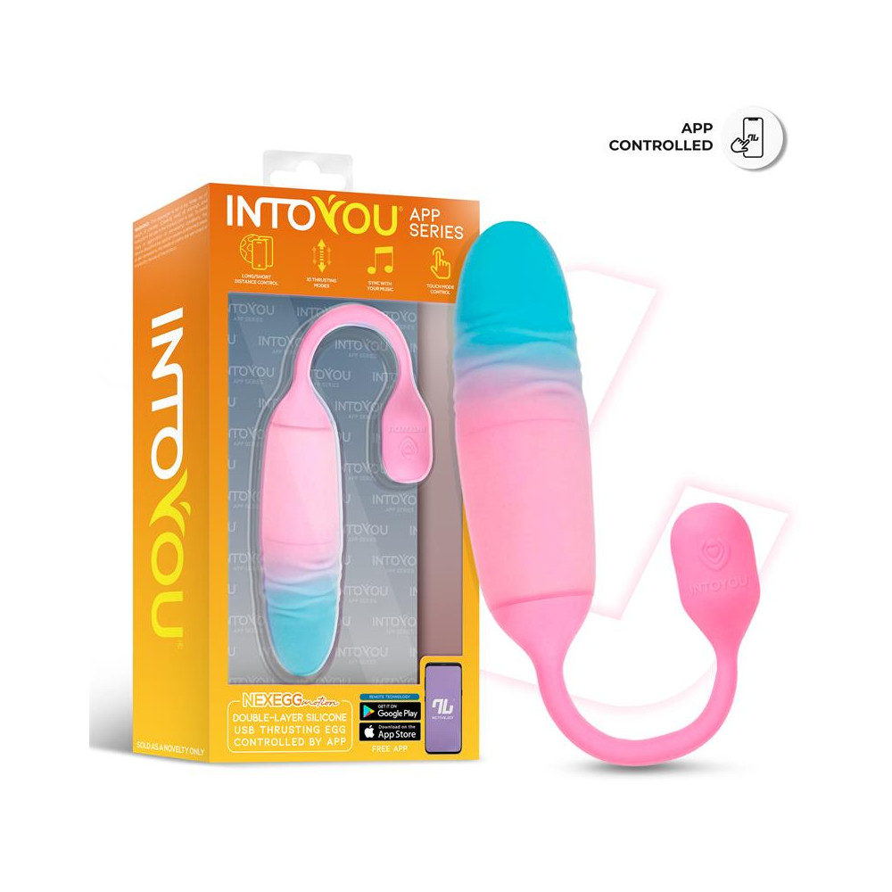 NexEgg Motion Huevo Vibrador con Thrusting App Rosa/Turquesa