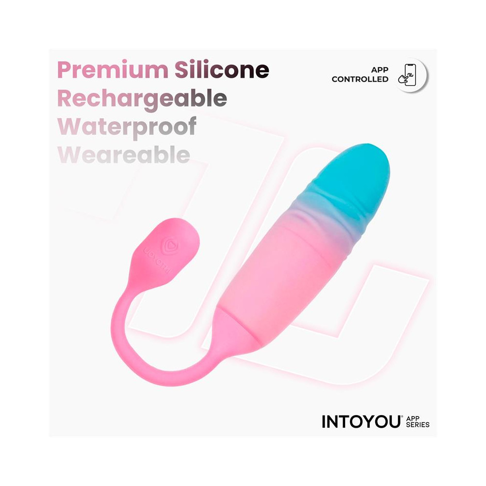NexEgg Motion Huevo Vibrador con Thrusting App Rosa/Turquesa