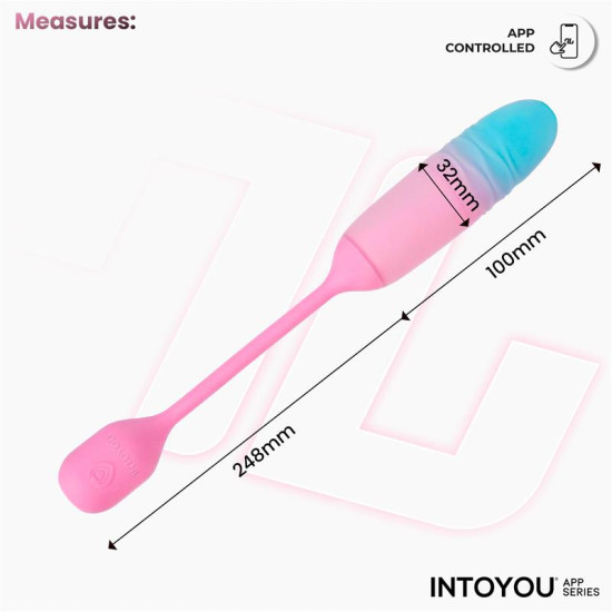 NexEgg Motion Huevo Vibrador con Thrusting App Rosa/Turquesa