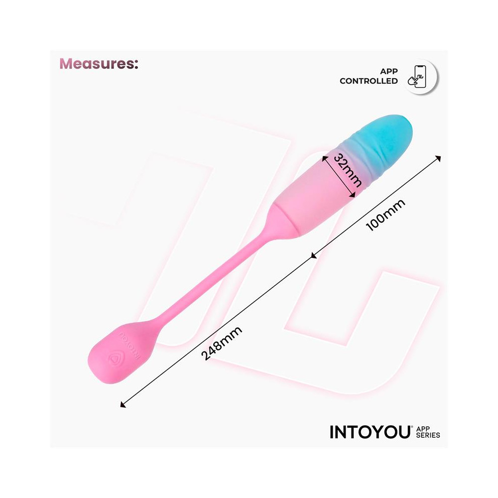 NexEgg Motion Huevo Vibrador con Thrusting App Rosa/Turquesa