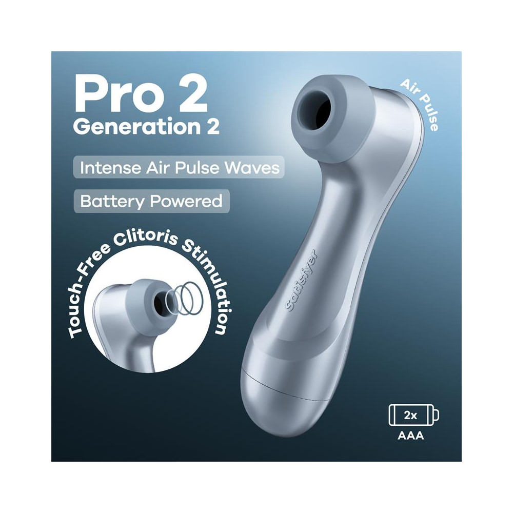 SATISFYER Pro 2 Gen 2 Succionador de Clítoris Battery Series Ice Blue