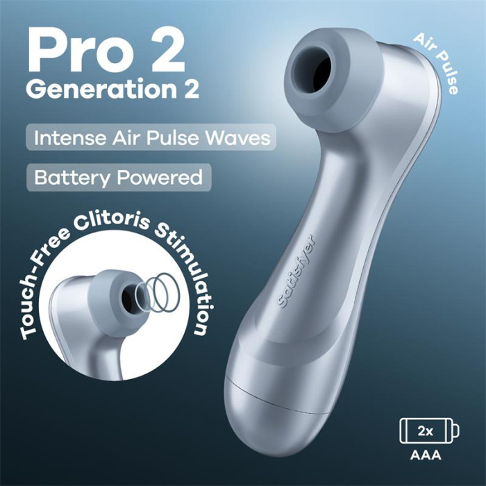 SATISFYER Pro 2 Gen 2 Succionador de Clítoris Battery Series Ice Blue