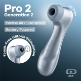 SATISFYER Pro 2 Gen 2 Succionador de Clítoris Battery Series Ice Blue