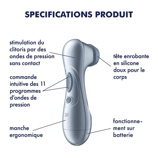 SATISFYER Pro 2 Gen 2 Succionador de Clítoris Battery Series Ice Blue