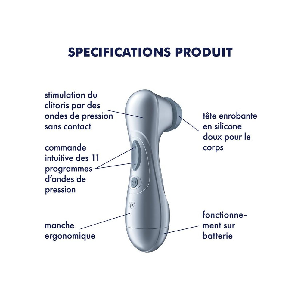 SATISFYER Pro 2 Gen 2 Succionador de Clítoris Battery Series Ice Blue