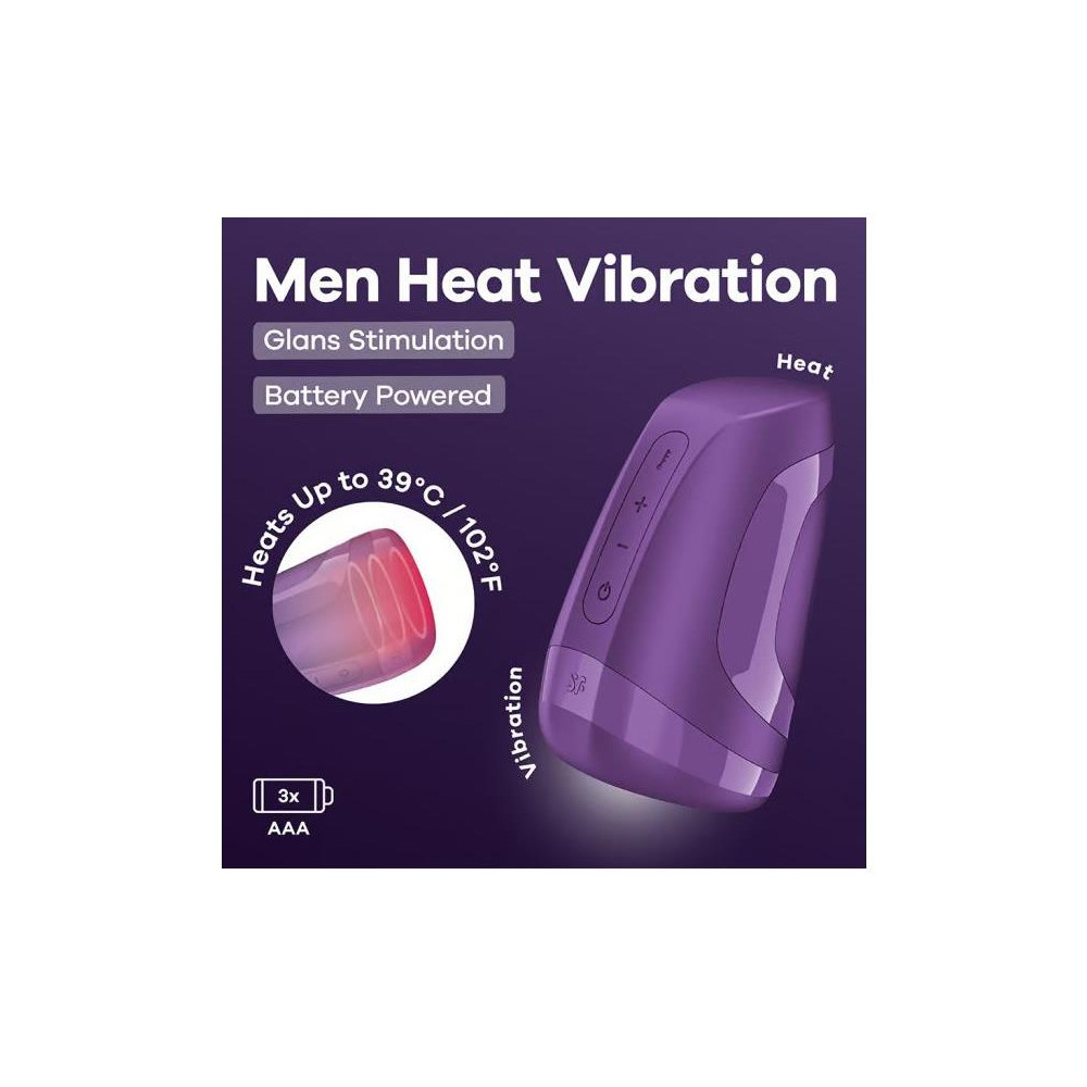 SATISFYER Men Heat Vibration Battery Series Dark Berry