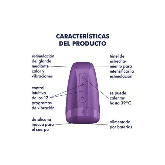 SATISFYER Men Heat Vibration Battery Series Dark Berry