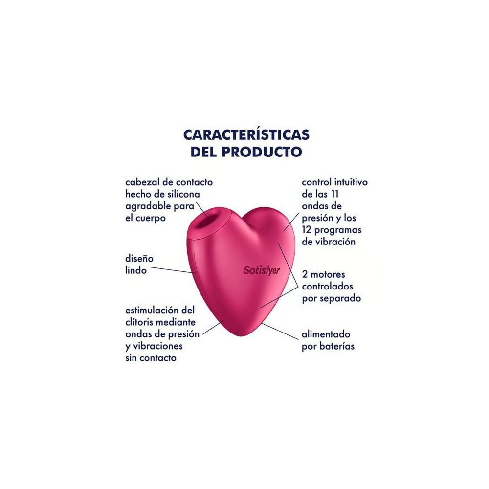 SATISFYER Cutie Heart Succionador de Clítoris Battery Series