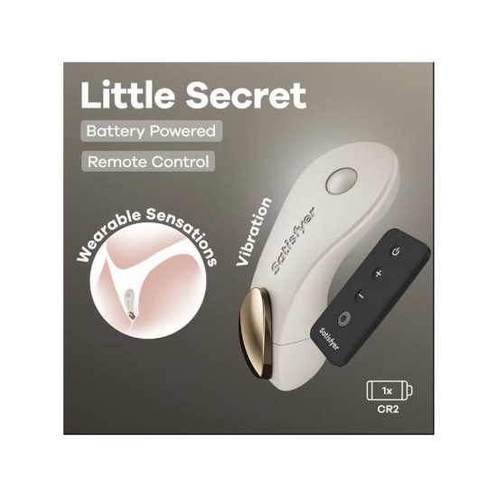 SATISFYER Little Secret Estimulador de Braguita Battery Series Warm Grey
