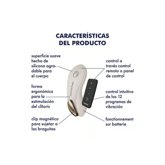 SATISFYER Little Secret Estimulador de Braguita Battery Series Warm Grey