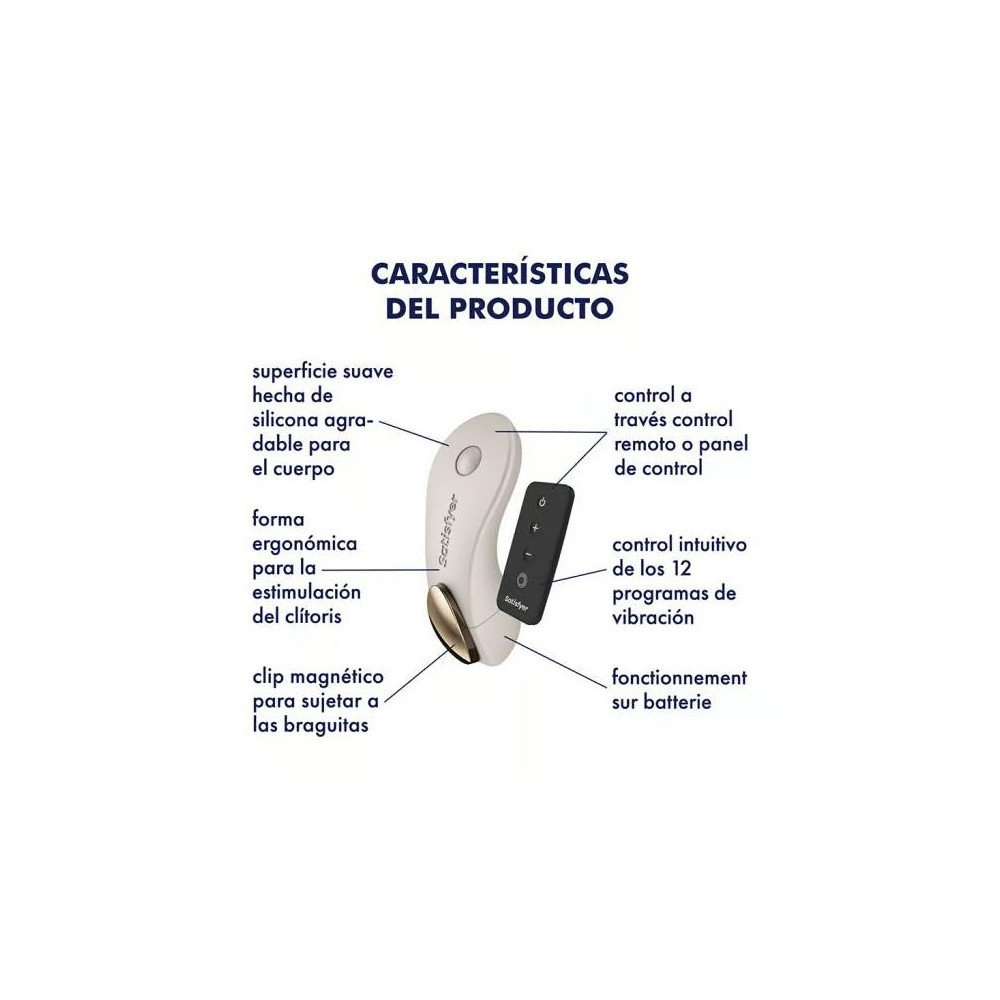 SATISFYER Little Secret Estimulador de Braguita Battery Series Warm Grey