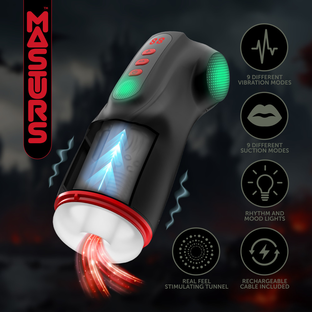 MASTURBADOR AUTOMÁTICO RAVEN SHADOW SINNER MULTI FUNCTION MASTURS