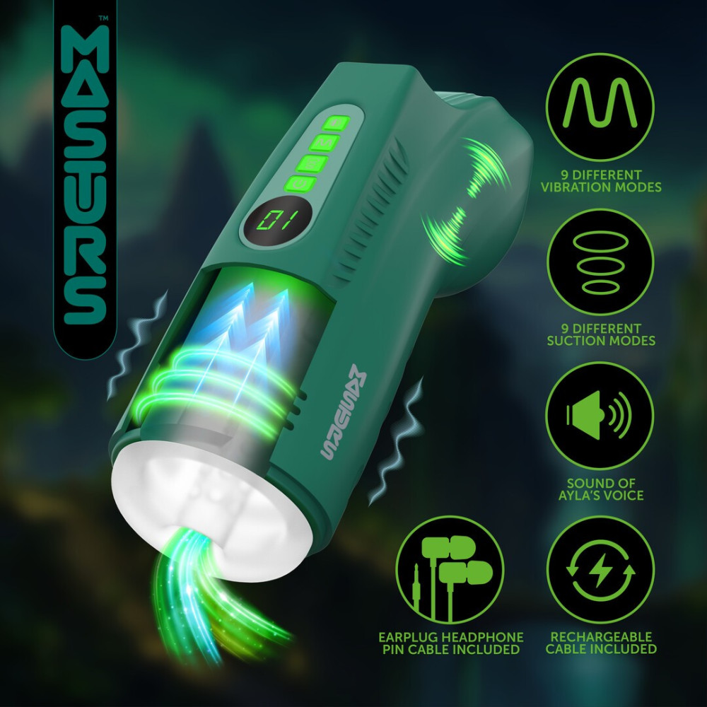 MASTURBADOR AUTOMÁTICO AYLA FOREST WARRIOR MULTI FUNCTION MASTURS