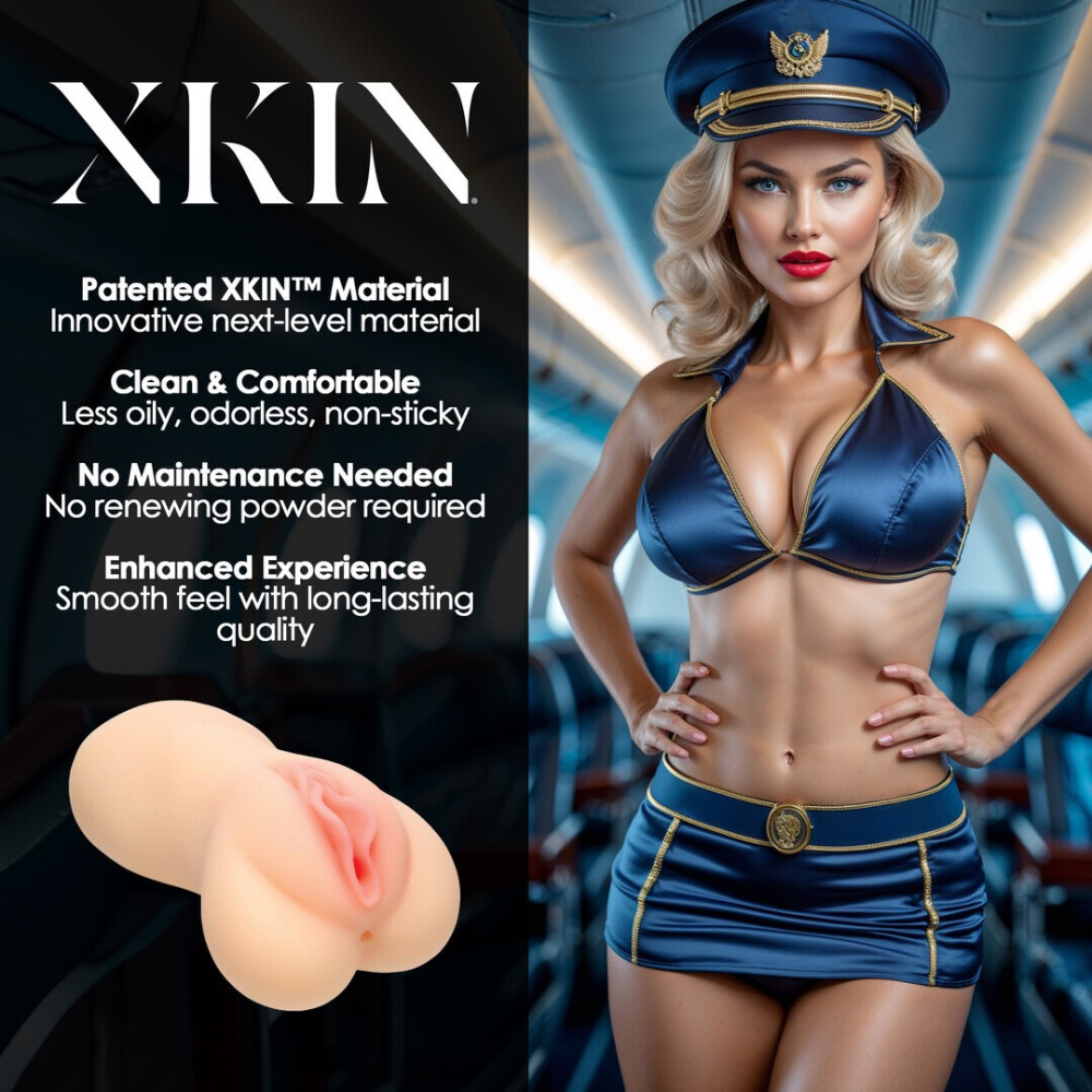 Masturbador Realista Irresistible Stewardess Lexi: Career Girls Cockpit | Material XKIN