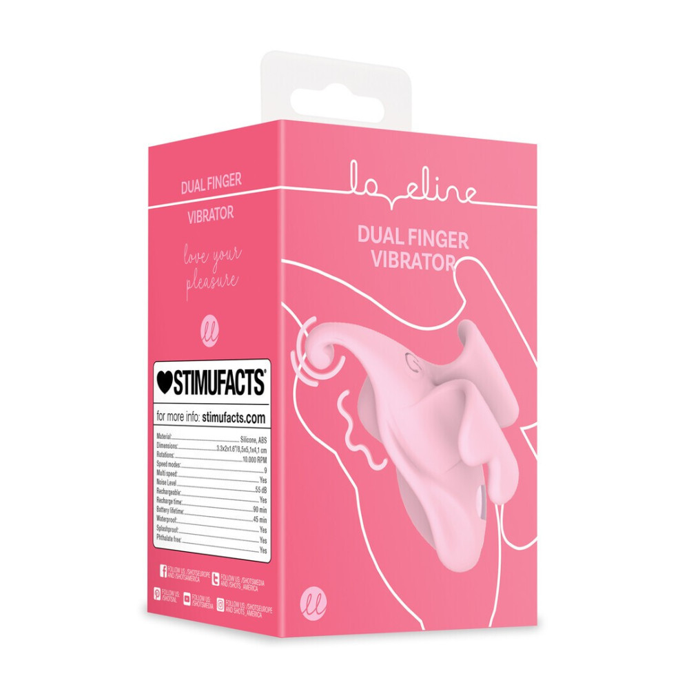VIBRADOR DE DEDO FINGER DUAL ROSA LOVELINE