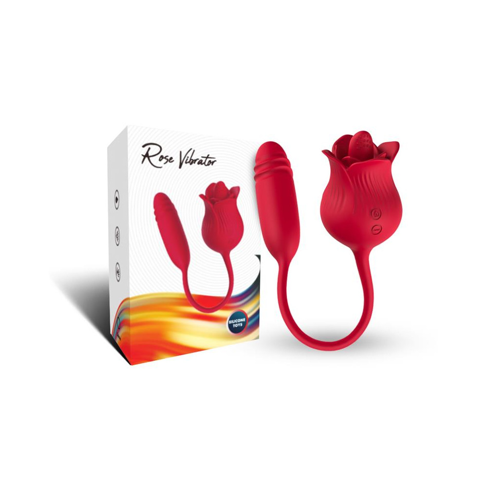 Rosa Vibradora con Licking y Thrusting USB