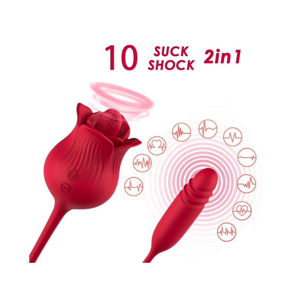 Rosa Vibradora con Licking y Thrusting USB