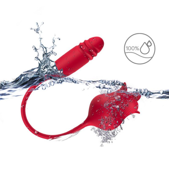 Rosa Vibradora con Licking y Thrusting USB