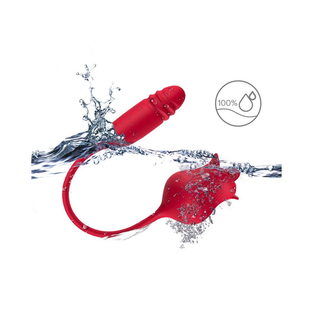 Rosa Vibradora con Licking y Thrusting USB