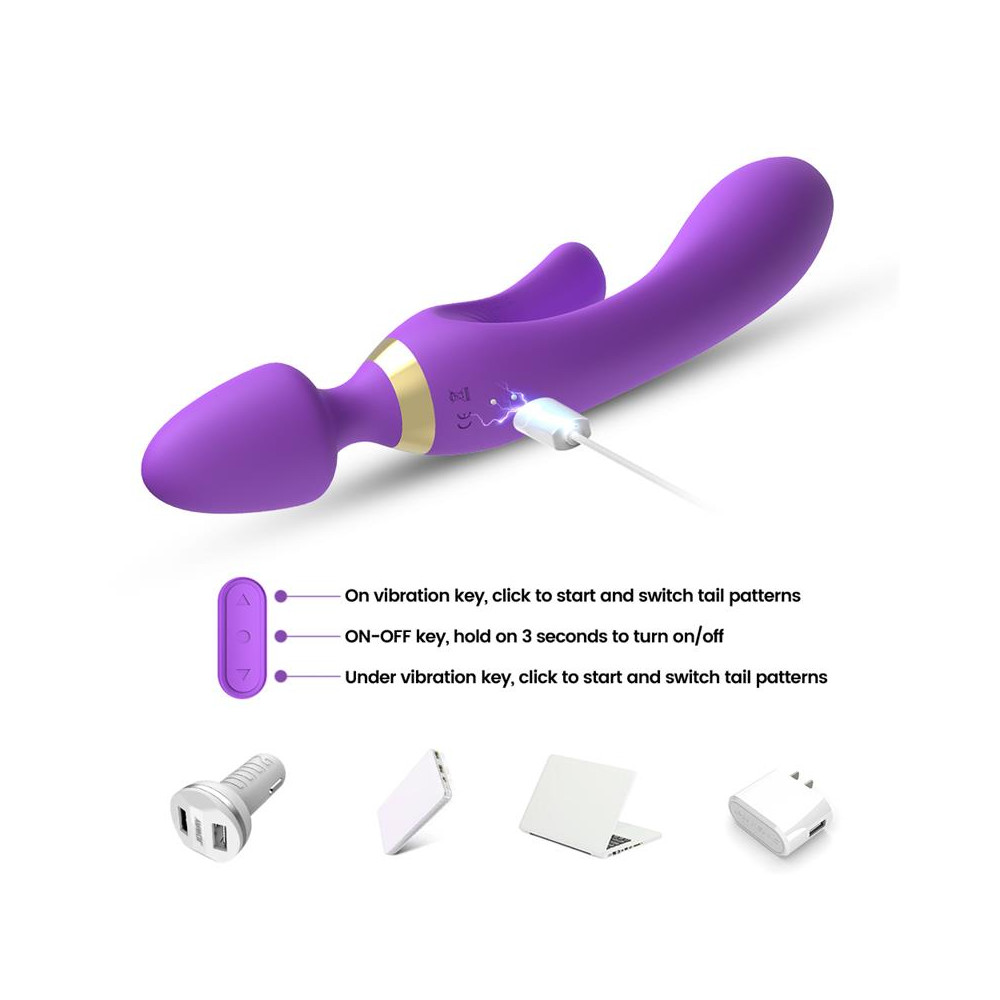 Masajeador y Vibrador Púrpura