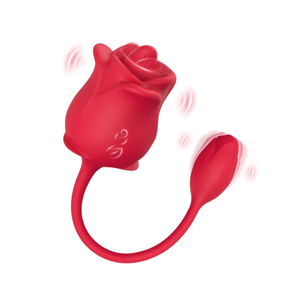 Rosa con Licking y Vibración USB