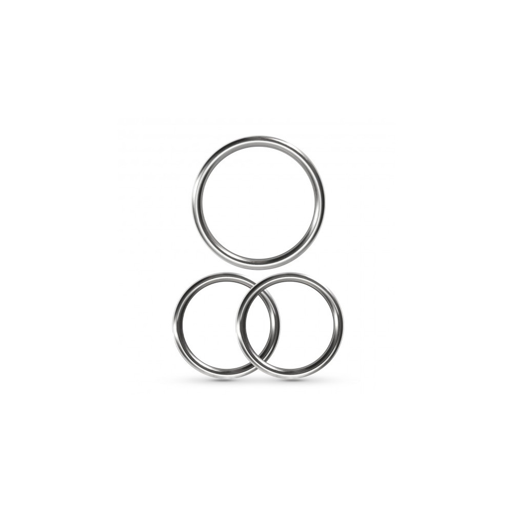 METALEROS CONJUNTO DE 3 ANILLOS PARA EL PENE DE METAL CRUSHIOUS