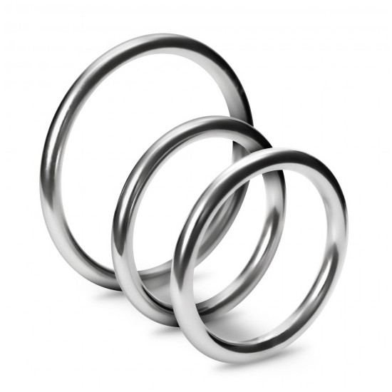 METALEROS CONJUNTO DE 3 ANILLOS PARA EL PENE DE METAL CRUSHIOUS