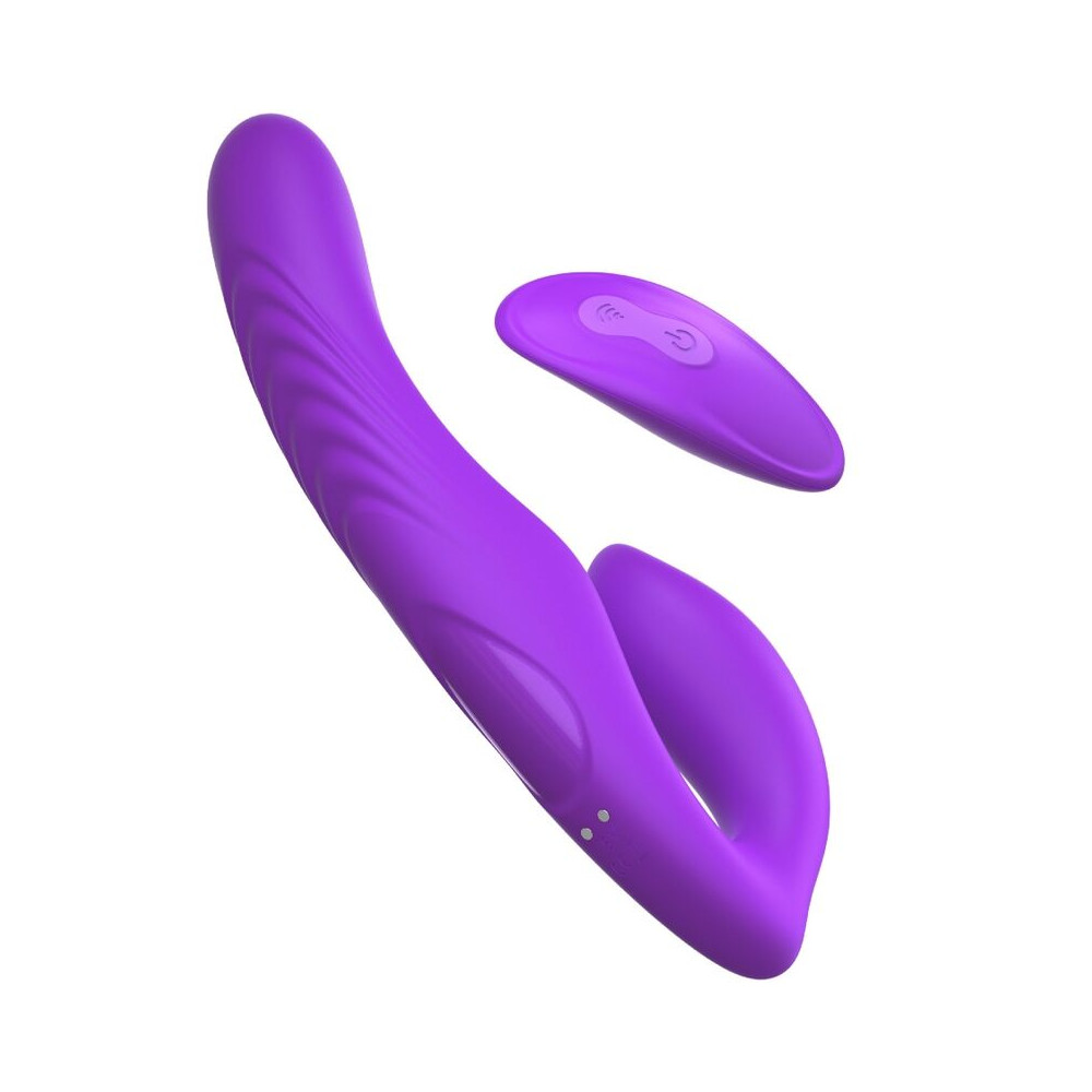 VIBRADOR DOBLE PENETRACION CONTROL REMOTO 9 NIVELES VIOLETA