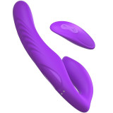 VIBRADOR DOBLE PENETRACION CONTROL REMOTO 9 NIVELES VIOLETA