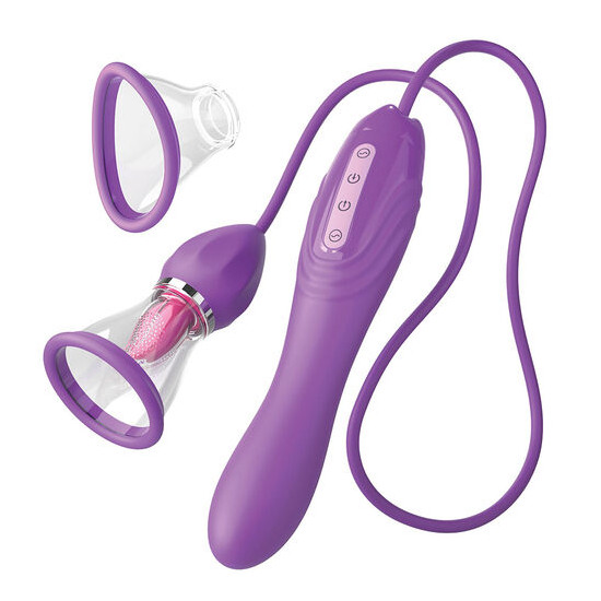 ULTIMATE PLEASURE MAX MANGUERA DE SUCCIÓN CON LENGUA ESTIMULADORA MORADO