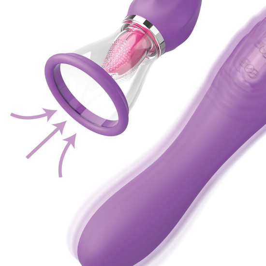 ULTIMATE PLEASURE MAX MANGUERA DE SUCCIÓN CON LENGUA ESTIMULADORA MORADO