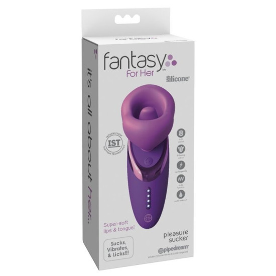 SUCCIONADOR DE CLÍTORIS CON VIBRACIÓN PLEASURE SUCKER MORADO