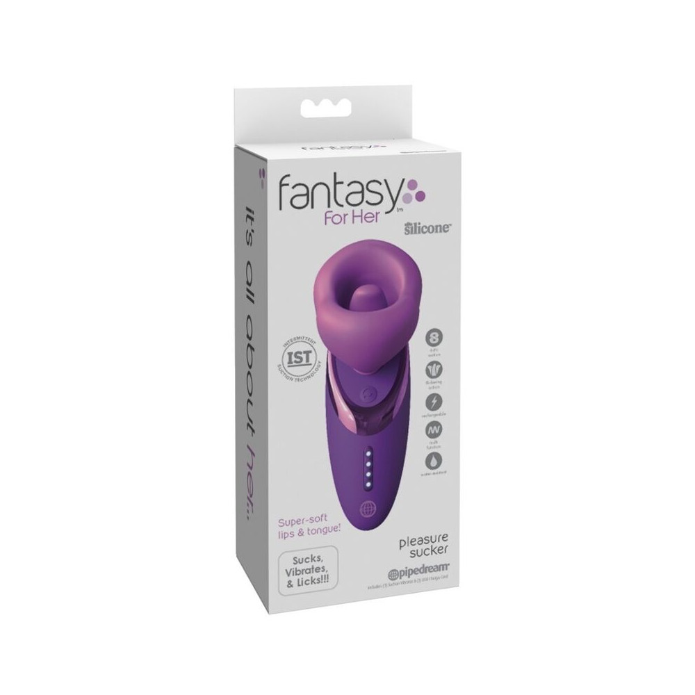 SUCCIONADOR DE CLÍTORIS CON VIBRACIÓN PLEASURE SUCKER MORADO