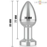 Plug Anal Metal Talla M con Led y Control Remoto