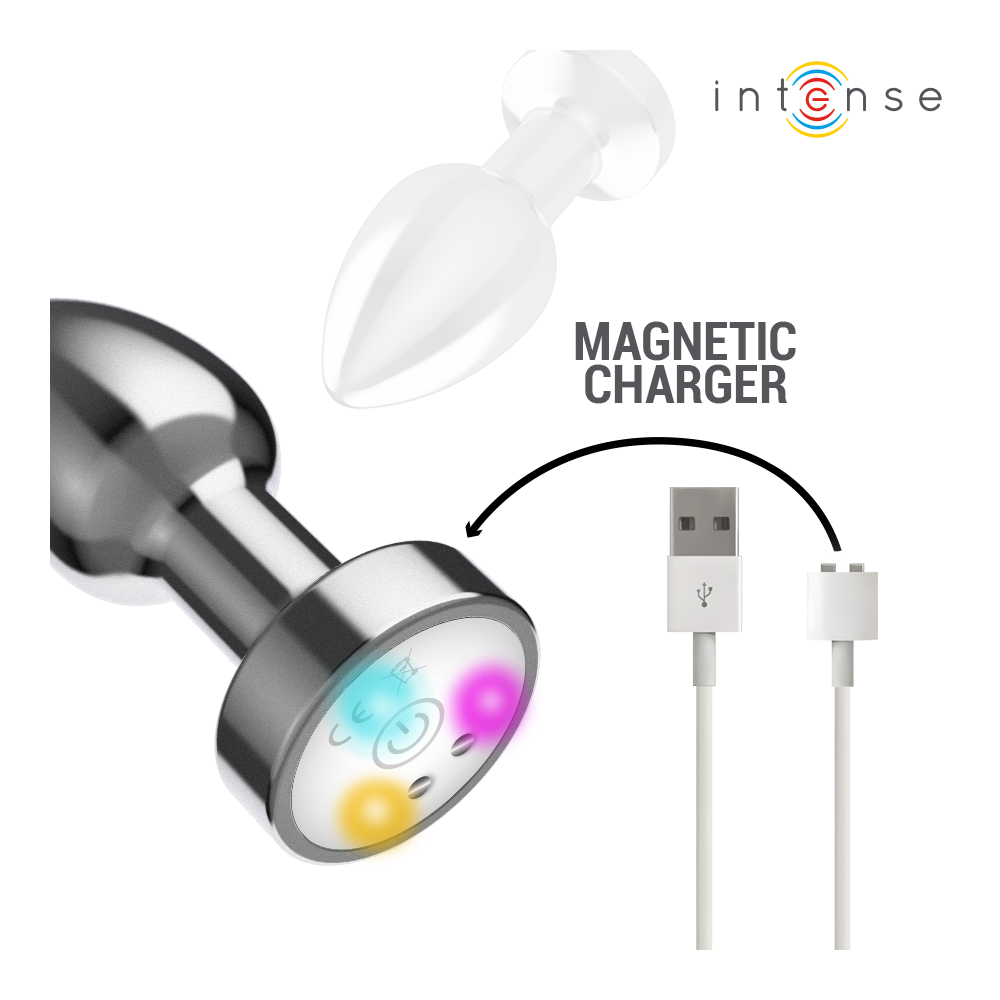 Plug Anal Metal Talla M con Led y Control Remoto