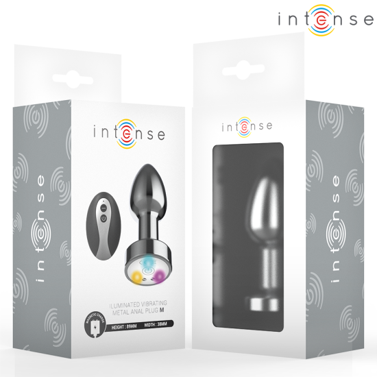Plug Anal Metal Talla M con Led y Control Remoto