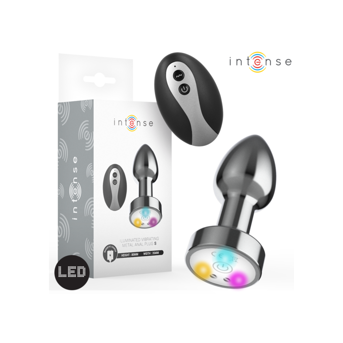 Plug Anal Metal Talla S con Led y Control Remoto