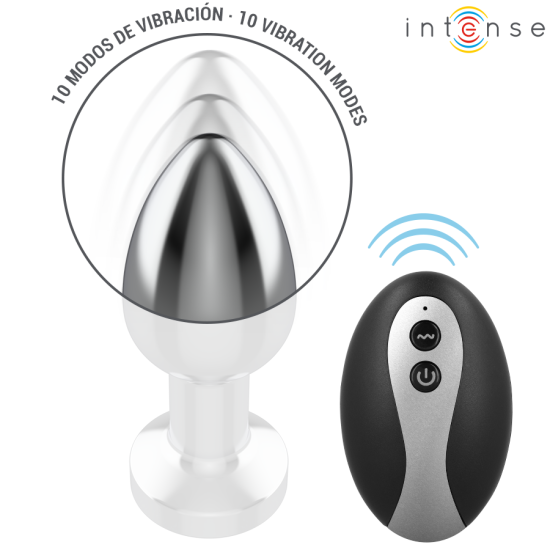 Plug Anal Metal Talla S con Led y Control Remoto