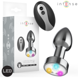 Plug Anal Metal Talla S con Led y Control Remoto