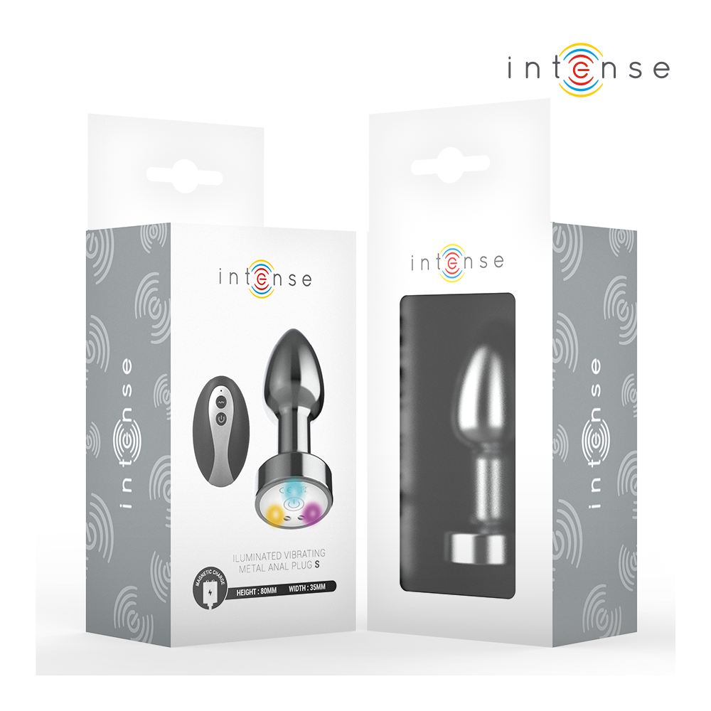 Plug Anal Metal Talla S con Led y Control Remoto
