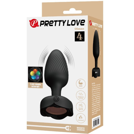 OLMAN PLUG ANAL CON LUZ LED 8.8 CM