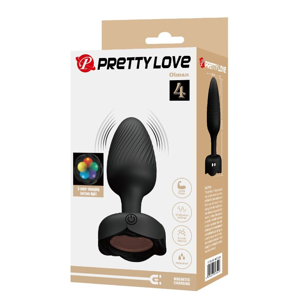 OLMAN PLUG ANAL CON LUZ LED 8.8 CM