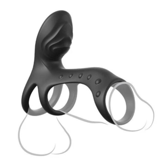 ANILLO VIBRADOR PARA PAREJAS ULTIMATE COUPLES CAGE PRO 19.5 CM
