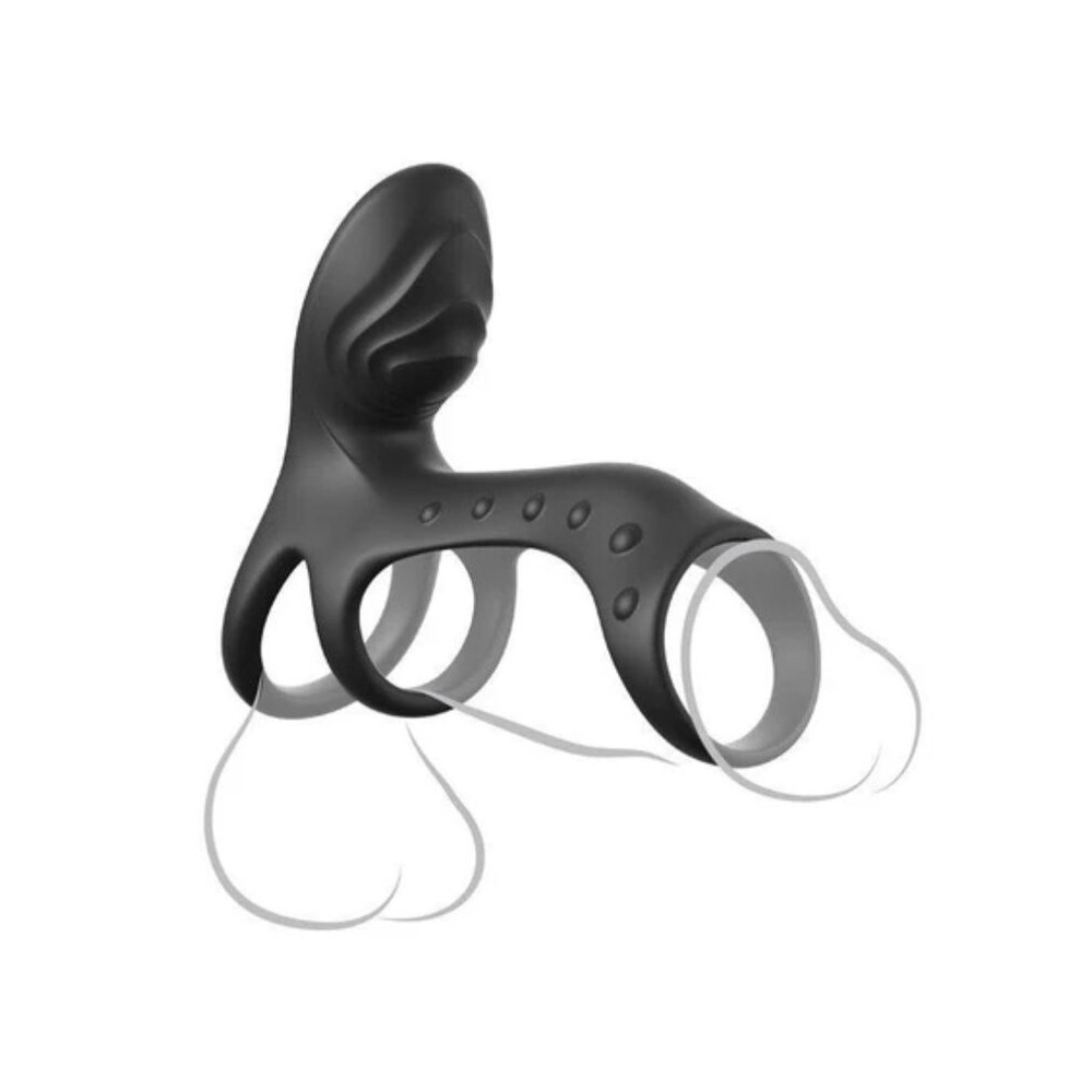 ANILLO VIBRADOR PARA PAREJAS ULTIMATE COUPLES CAGE PRO 19.5 CM