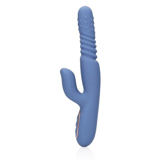 Vibrador con perlas giratorias Blue Nova
