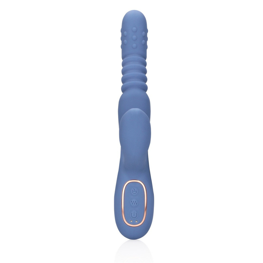Vibrador con perlas giratorias Blue Nova