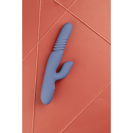 Vibrador con perlas giratorias Blue Nova