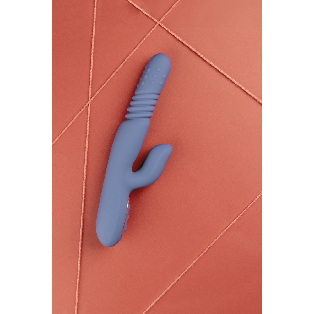Vibrador con perlas giratorias Blue Nova